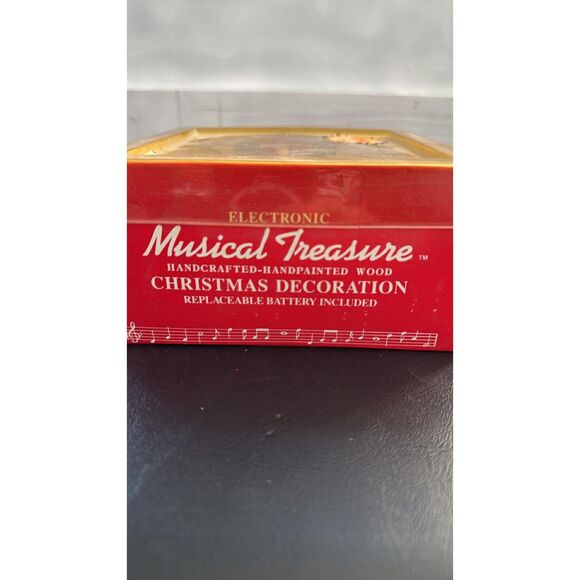 Musical Toyshop Bear Vintage Christmas Ornament Telco Creations Wooden 1984 - Picture 5 of 6